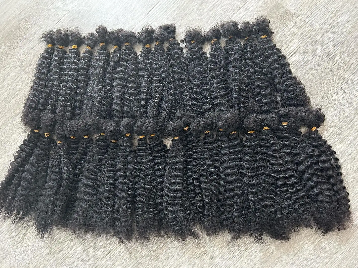 Afro Kinky Curly Locks Hair Extensions Microlocs Human Braiding Hair Bulk Hair For Braiding Natural Black Crochet Braids 4B 4C