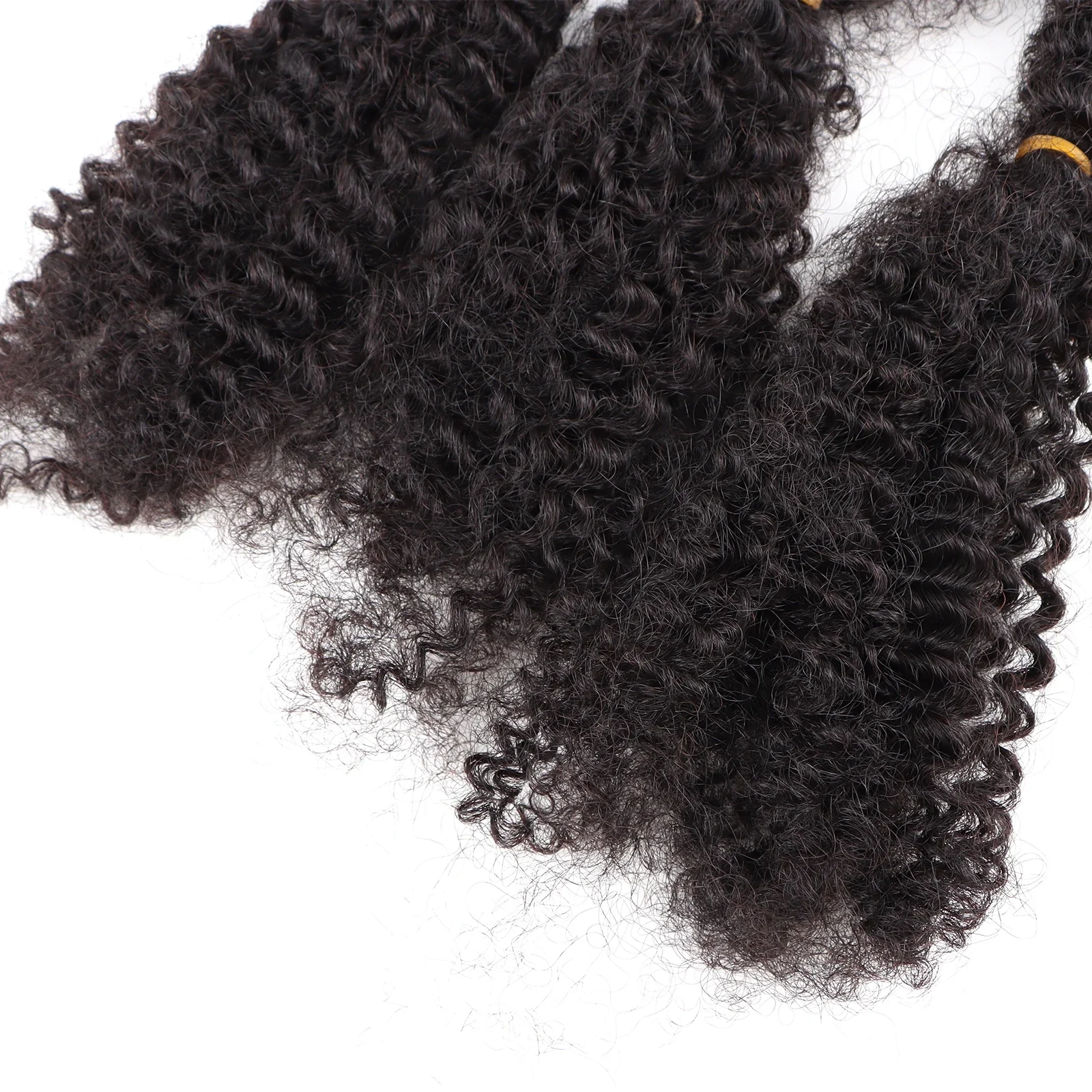 Afro Kinky Curly Locks Hair Extensions Microlocs Human Braiding Hair Bulk Hair For Braiding Natural Black Crochet Braids 4B 4C - Image 4