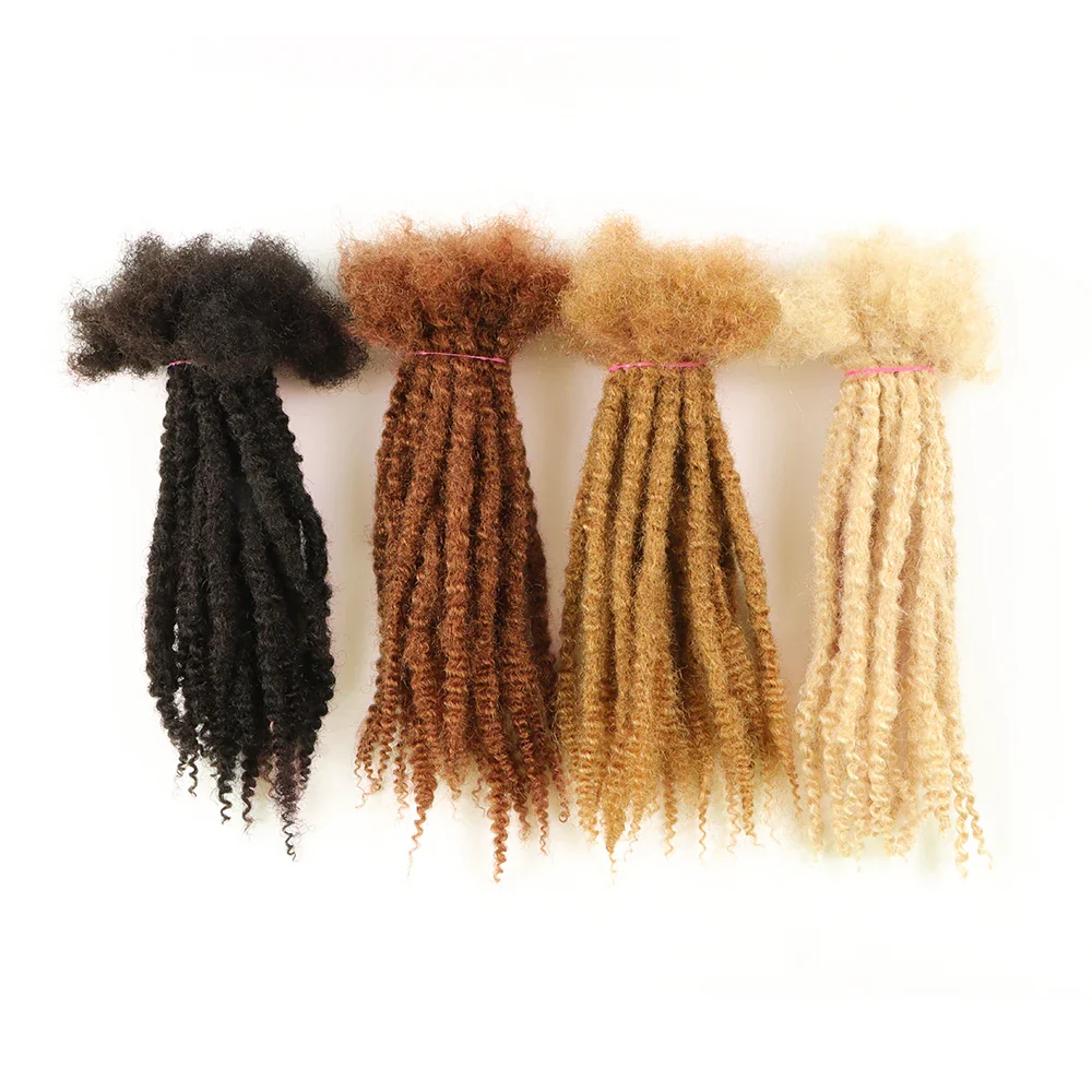 AHVAST 0.4cm 0.6cm 0.8cm Width 100%Human Hair Textured Loc Extension Natural Hair Curly Hair,Full Handmade Permanent Hair - Image 6