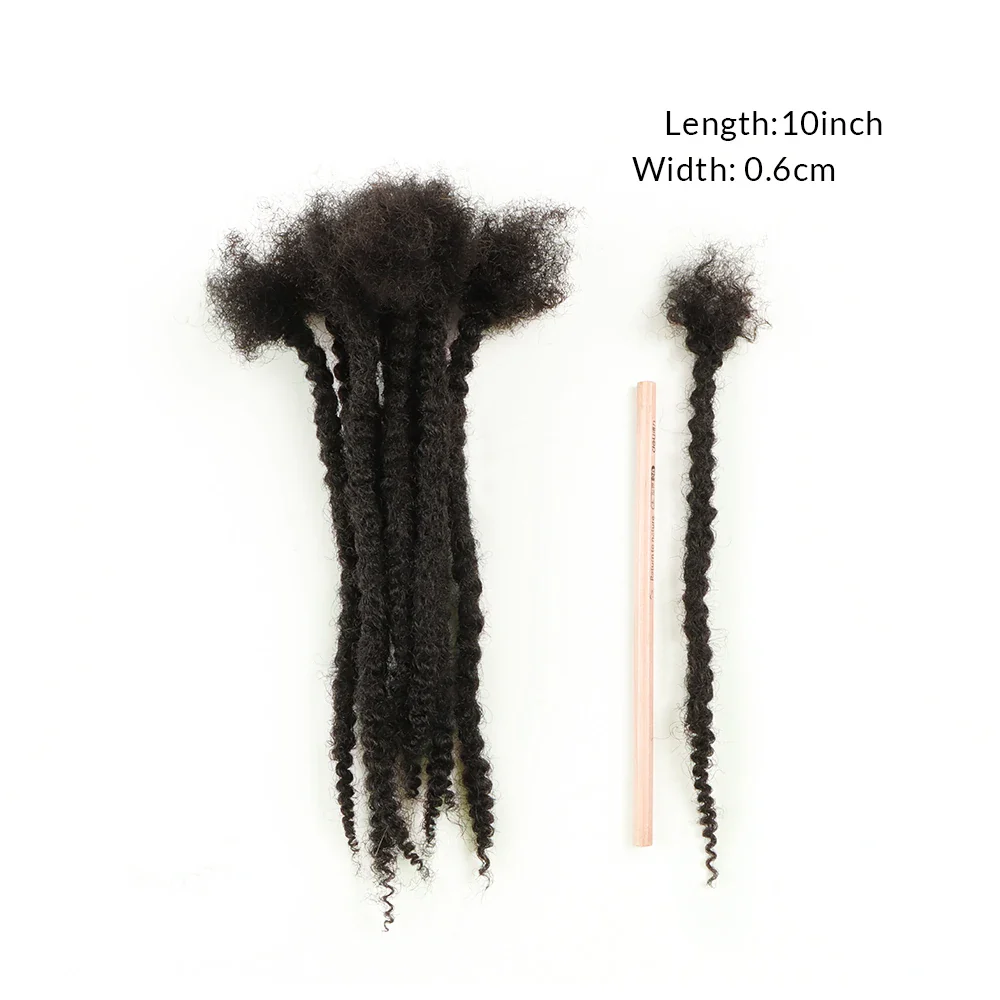 AHVAST 100% Human Hair Texture Locs Dreadlocks Extensions Textured Coiled Tips Locs - Image 2
