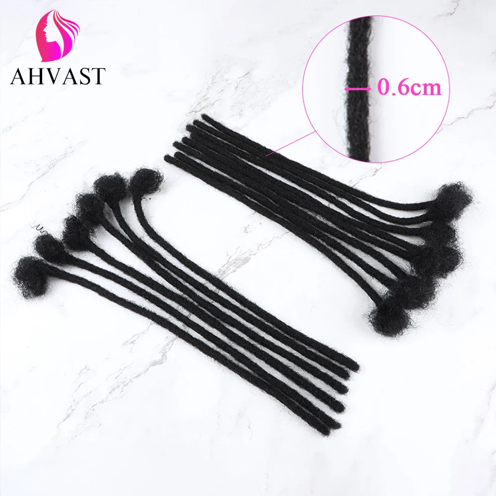 AHVAST 100% Real Human Hair Dreadlock Extensions for Man/Women Permanent Loc Extensions Can Be Dyed And Bleached - Image 2