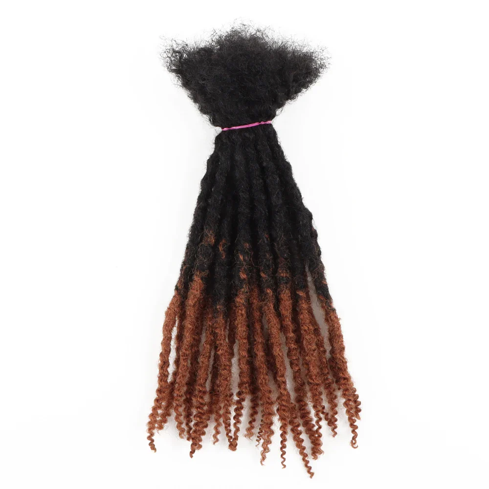 AHVAST 1B/27 Textured Loc Extensions Human Hair Loose End Dreads Locs Crochet Curly Coiled Tips locs 0.6cm - Image 8