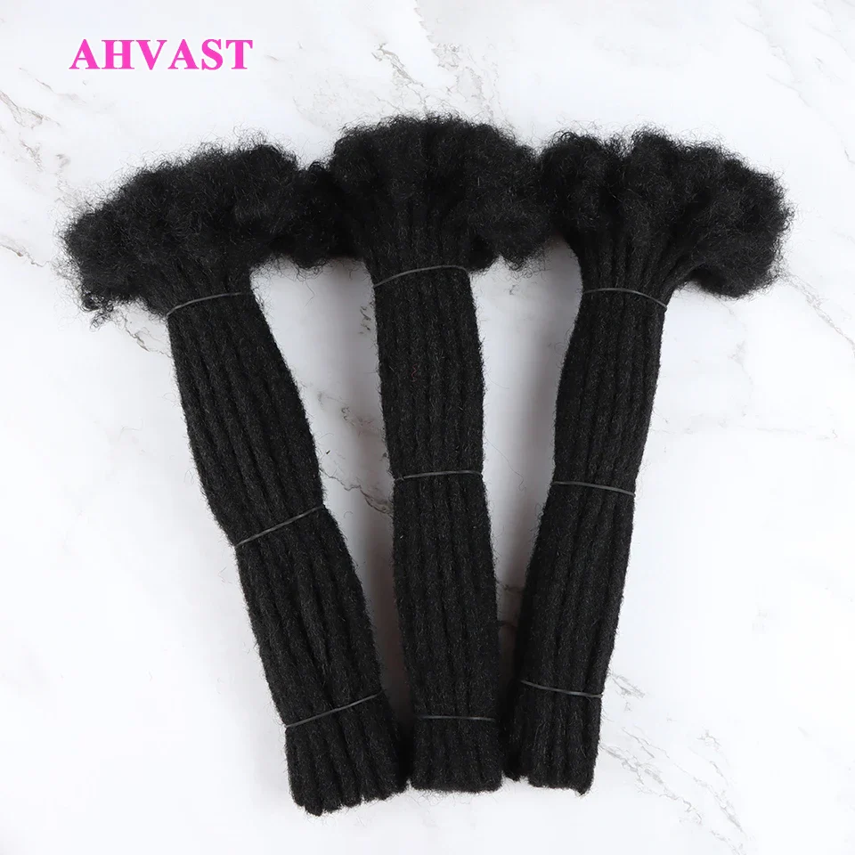 AHVAST Cheap Dread LOCS Extensions NATURAL Human Hair free shipping Natural black color #30 Color For Women And Men And Salon - Image 3