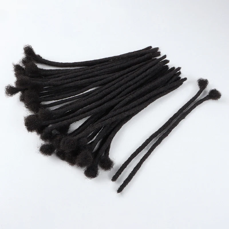 AHVAST Dread Locks Crochet Hair 100% Real Human Hair Handmade Long Dreadlocks Extension For Men Women - Image 4