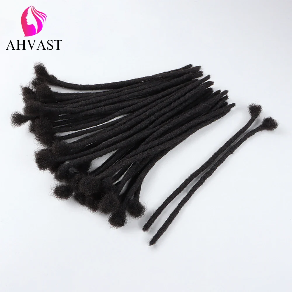 AHVAST Dreads Natural Color Locs Extensions 100% Full Handmade Human Hair Soft Dreadlocks Can be Dyed and Bleached - Image 2