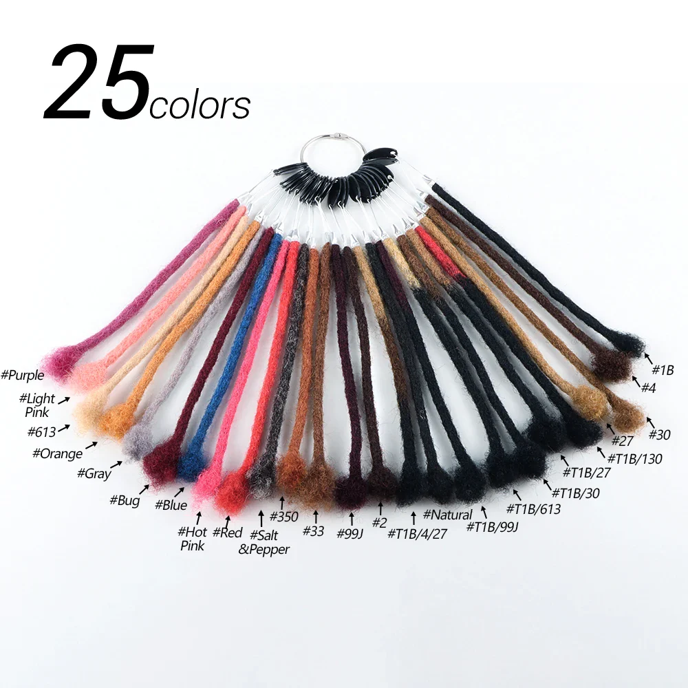 AHVAST Wholesale 60 Strands 100% Human Hair Handmade Crochet Afro Kinky Hair Soft Dreadlocks Extensions 0.4cm 0.6cm 0.8cm - Image 6