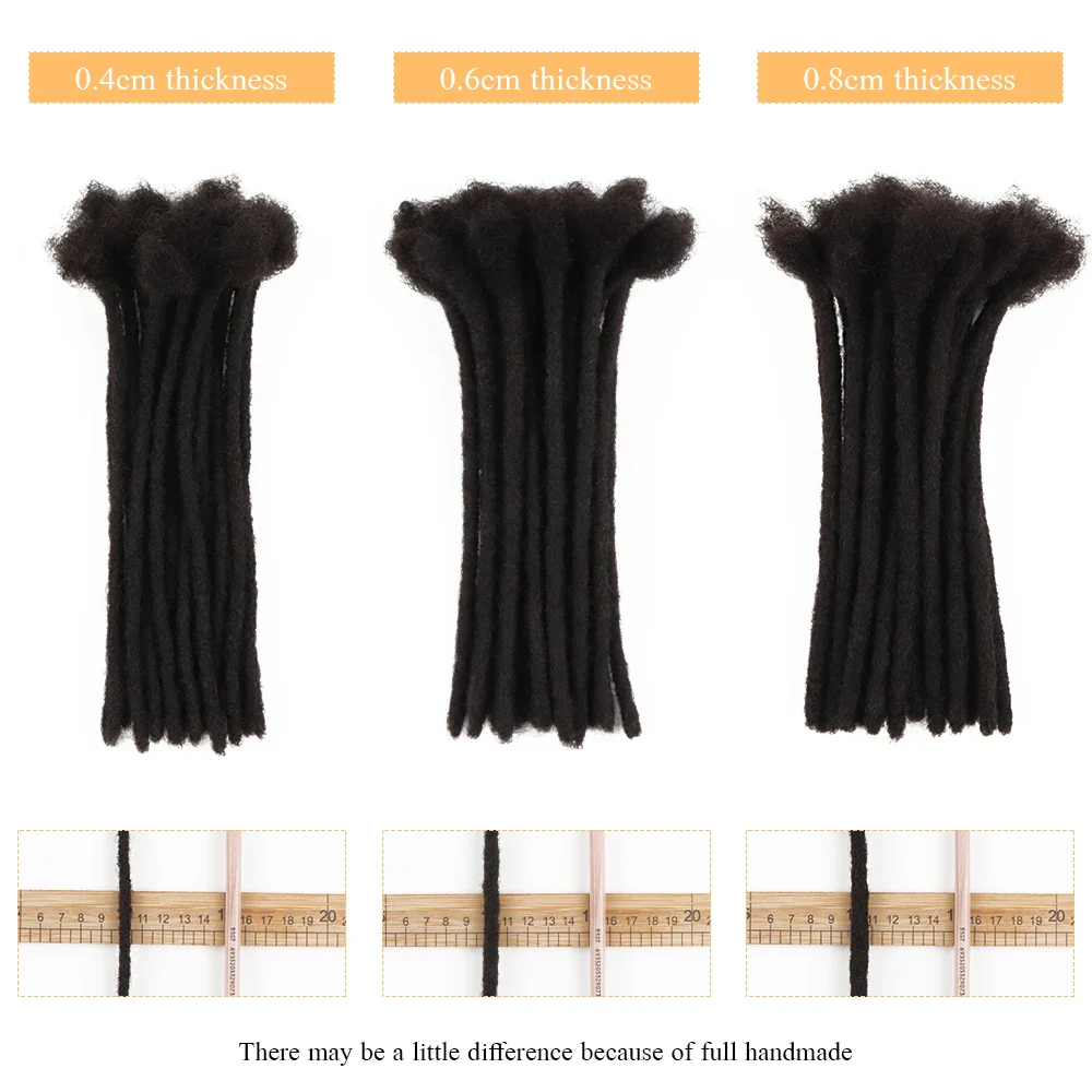 AHVAST Wholesale Cheap Dreads Afro Kinky Loc Extensions Human Hair Dreadlocks Extension 100% Real Human Hair For Men/Women - Image 3