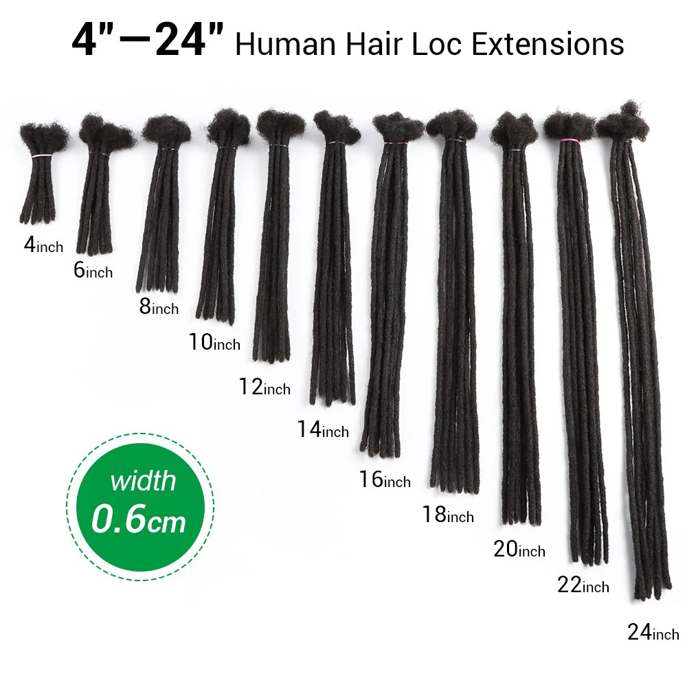 Human Hair Locs Extensions Natural Black Dreadlocks For Women and Men - Image 5