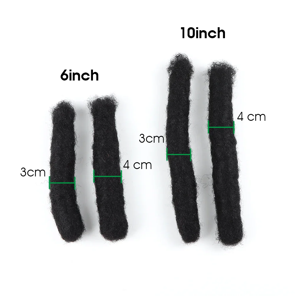 Locsoflove Handmade 3cm/4cm Human Hair Wick Locs Dreadlocks Freadlocks Extension Wholesale Factory Price - Image 3