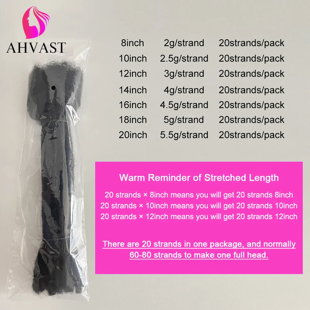 VAST Human Dreadlock Handmade Crochet Braiding Dreadlocks Hair Extension Natural Color Human Hair Extension - Image 2