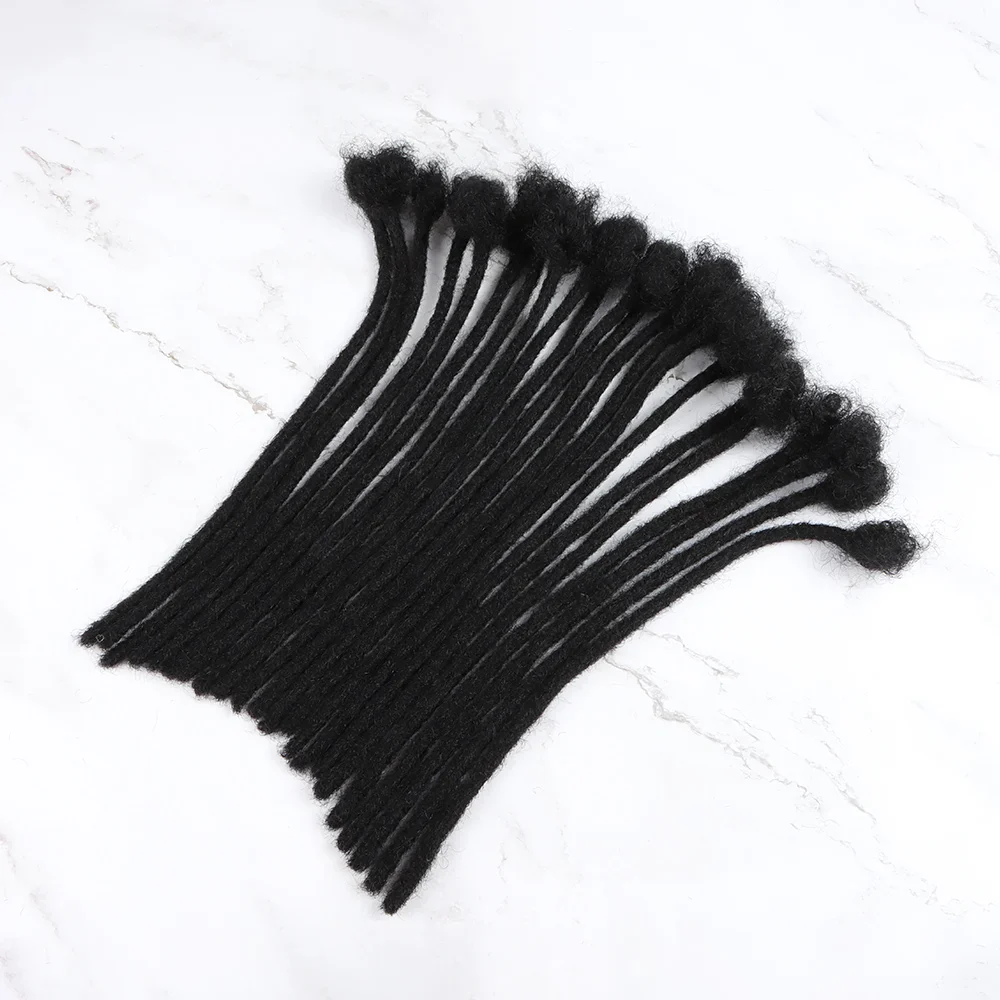 VAST Human Dreadlock Handmade Crochet Braiding Dreadlocks Hair Extension Natural Color Human Hair Extension - Image 4